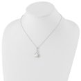 thumbnail image 4 of 925 Sterling Silver Rhod Plat 10 11mm White Freshwater Cultured Pearl Necklace 17 Inch Jewelry for Women, 4 of 7