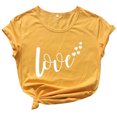 thumbnail image 2 of Blouse d'Été Grande Taille à Manches Courtes pour Femmes, T-shirts à Col Rond Imprimé Léopard, Col en V, en Liquidation, 2 of 3