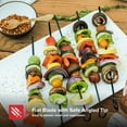 thumbnail image 3 of Nexgrill Shish Kabob Skewers Set, Non-Stick Surface, Easy to Clean, 1 Raised Stand and 6 Skewers, Foldable Grill Rack Barbecue Skewer Accessory for Outdoor Grilling, and Camping, Black - 530-0032, 3 of 6