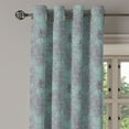thumbnail image 2 of Ambesonne Floral Grommet Curtain, Aster Blossoms Art, 50" x 84", Dark Sea Green Maroon, 2 of 6
