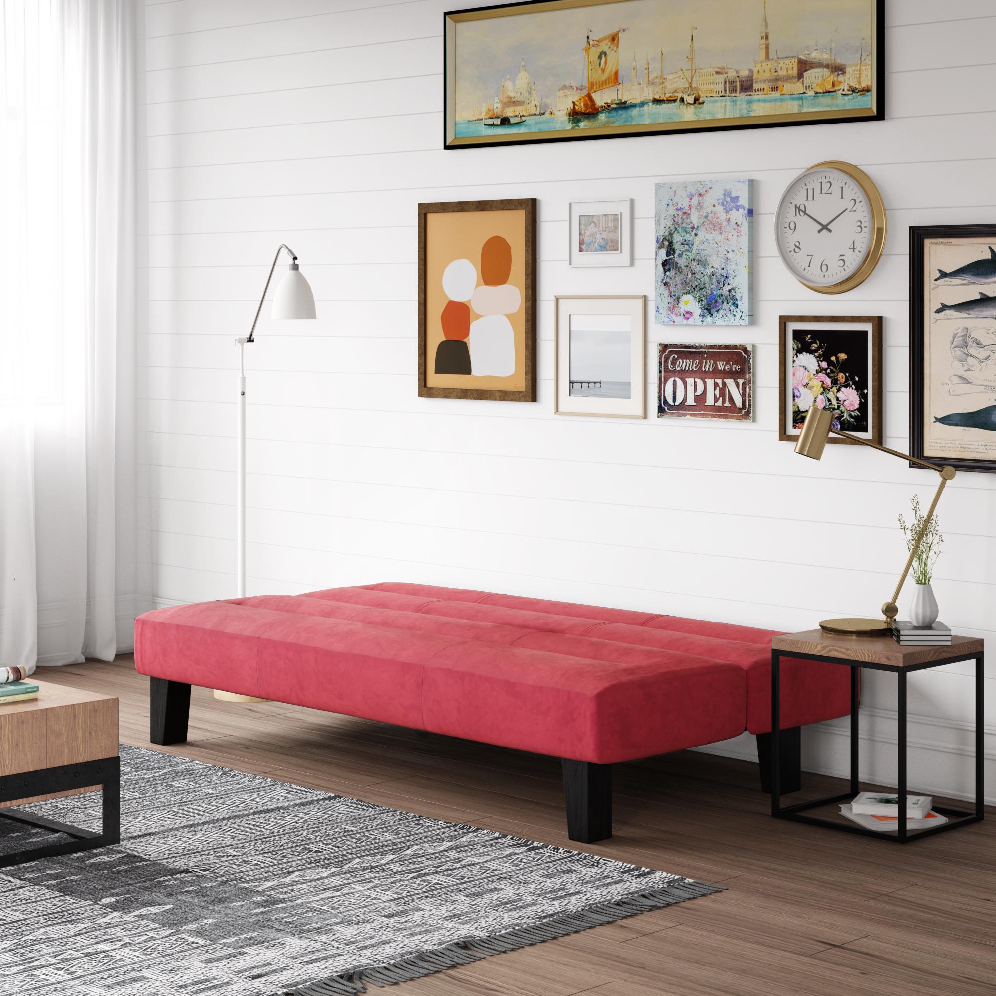 DHP Kebo Futon with Microfiber Cover, Red - image 10 of 13