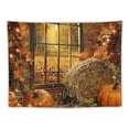 thumbnail image 5 of Fenyluxe  Fall Tapestry Thanksgiving Tapestry Farmhouse Barn Wood Autumn Harvest Pumpkin Maple Leaves Tapestry Wall Hanging for Bedroom Living Room Dorm Party Decorations Wall Decor 40x30inch, 5 of 6