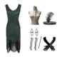 thumbnail image 5 of Vestido vintage de los años 20 hecho a mano con lentejuelas y borlas para la reunión anual, 5 of 5