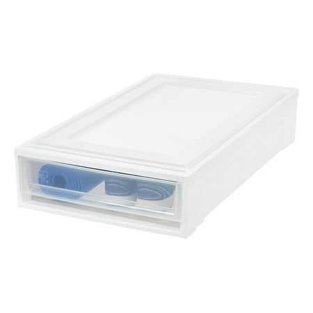 IRIS USA Under Bed Plastic Storage Box with Drawer,