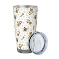 thumbnail image 2 of Fuzoiu Bees And Flowers Print 20oz Tumbler, Stainless Steel Vacuum Insulated Car Cup, Insulated Coffee Mug,Travel Mug with Lid,Thermal Cup for Outdoor-Without Straw, 2 of 8