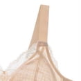 thumbnail image 4 of Jinhomg Women's Everyday Bras, Plus Size Wireless Sheer Lace Full-Coverage Bra for daily and T-shirt wear, Back Closure, Lace No Print, Soft Support Beige 42, 4 of 5