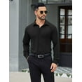 thumbnail image 3 of COOFANDY Men Stretch Dress Shirt Wrinkle Free Button Down Shirt Long Sleeve Shirts for Men, 3 of 8
