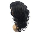 thumbnail image 5 of Riforla Black Brazilian Short Wavy Curly Parting High Temperature Fiber Wig Hair Wigs for Women Black_005, 5 of 5
