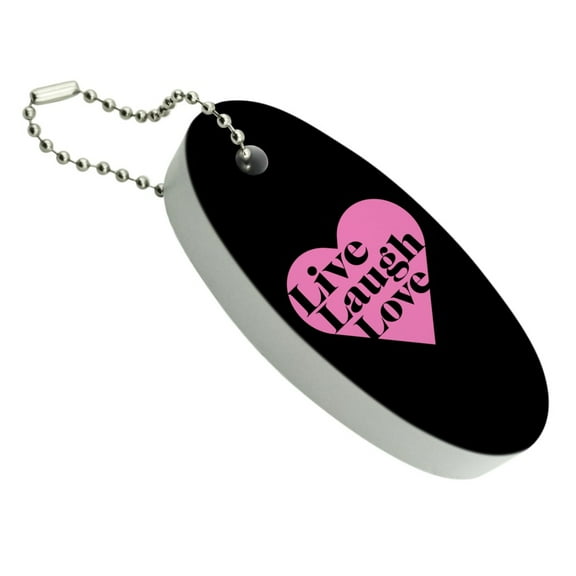 Live Laugh Love in Heart Floating Foam Keychain Fishing Boat Buoy Key Float