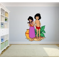 Jungle Book Mowgli Shanti Cartoon Colorful Decor Wall Sticker Art Design Decal for Girls Boys Kids Room Bedroom Nursery Kindergarten Fun Home Decors Stickers Wall Art Vinyl Decoration (20x12 inch)
