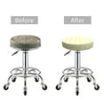 thumbnail image 5 of Naloa Lemon Yellow Checkboard Round Bar Stool Cushion Cover 12-14 inch, Fits Kitchen, Office, Restaurant Chairs - 13 inch, 5 of 7