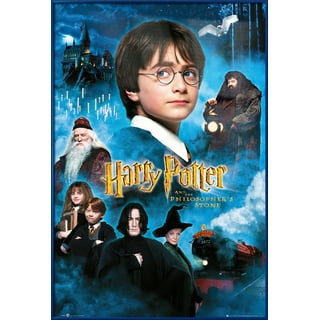 Harry Potter And The Deathly Hallows - Part 2 - Framed Movie Poster  (Regular Style B - Harry With Wand) (Size: 25 X 37) (Orbit Blue Aluminum  Frame) 
