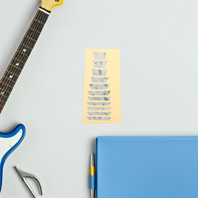 Raindrops 2Pcs Durable Guitar Fretboard Stickers with Color Coded Notes for Acoustic and Electric Guitar Decoration