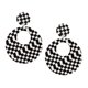 thumbnail image 3 of Pendiente de acrílico Danlge Lady Women Black White Rectangle Rhombus Square Style Redondo Yuyangstore Pendiente colgante geométrico, 3 of 8