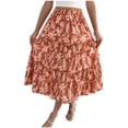 thumbnail image 2 of Haivin Ladies' fashionable and casual spring/summer floral mid calf skirt, 2 of 8