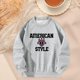 thumbnail image 5 of Sudadera con estampado de cuello redondo para mujer, sudadera ligera, Tops, sudadera para viajes largos, compras, mochilero, otoño , xxl, 5 of 8