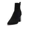 thumbnail image 2 of Steven By Steve Madden Nikia Black CUT HEEL Point-Toe Ankle High Bootie (Gray, 9.5), 2 of 5