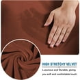 thumbnail image 4 of 4 Pieces Thick Velvet Sofa Covers Couch Covers for 3 Cushion Couch Sofa High Stretch Slipcovers Furniture Protector Form Fit Luxury Couch Cover for Dogs Width Up to 90 Inch, 4 of 7