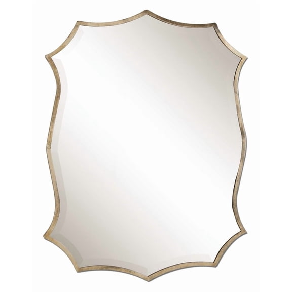 12842-Uttermost-Migiana - 30 inch Metal Framed Mirror - 22.63 inches wide by 0.63 inches deep   Oxidized Nickel Plated Finish
