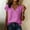 Hot Pink#02, variant on Women's Summer Linen T Shirts Top Oversized V Neck Cotton Linen Short Sleeve Shirts Top Womens Casual Solid Loose Fits Lightweight Breathable Comfy Tee Shirts