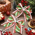 thumbnail image 4 of Dalrosia 12PCS Christmas Bows Decoration 6.3 Inch Large Christmas Wreath Bows Red Green Xmas Tree Bows Christmas Glitter Dot Bows Ribbons Ornaments for Garland Wedding Home Holiday Party, 4 of 5