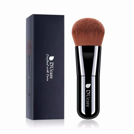 DUcare kabuki Foundation Brush Compact Flat Face Makeup Brush for Liquid Cream Buffing Mineral
