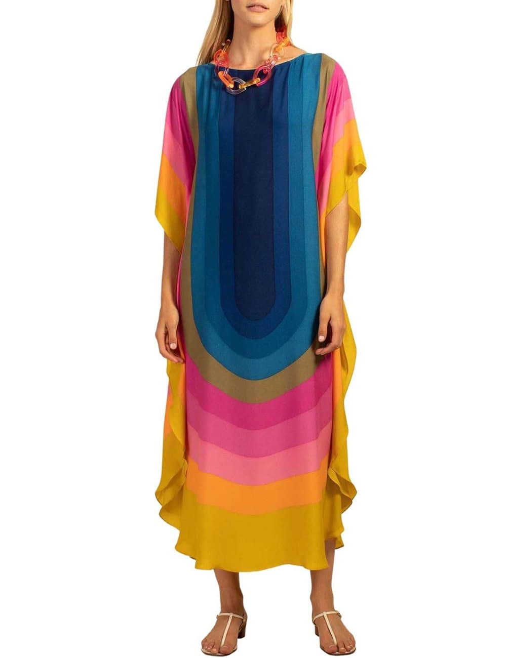 Bsubseach Colorful Kaftan Dresses for Women Long Bathing Suit Cover ups ...