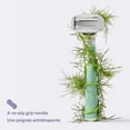 thumbnail image 2 of Flamingo 5-Blade Women's Razor - 1 Razor Handle + 2 Razor Blade Refills - Sage, 2 of 7