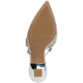 thumbnail image 4 of INC Womens Silver Glitter Embellished Trim Padded Slip Resistant Gylana Pointed Toe Sculpted Heel Slip On Dress Pumps Shoes 5.5 M, 4 of 4