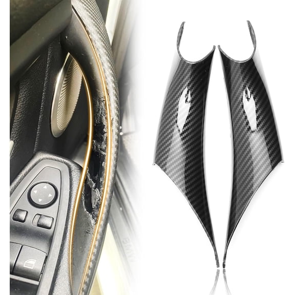 2pcs Easy to install car Interior Door Pull Handle Grab Cover Fit for BMW 3 Series 320,328,330,335,F30,F31,F34,F80,M3 and 4 Series 418,420,428,435,F32,F36,F82,F83,M4 2012-2018 Left