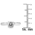thumbnail image 4 of SZUL Women's AGS Certified 1 Carat TW Diamond Solitaire Ring with Side Diamond Accents in 14K White Gold (K-L Color, I2-I3 Clarity), 4 of 6