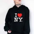 thumbnail image 2 of Sudadera con capucha I Love NY New York para mujer, ropa de invierno de manga larga para mujer, estilo grunge vintage gótico de los 90, regalo para fanáticos de High Street, 2 of 4