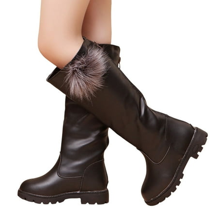 

RUICUW Children Shoes Comfortable Soft Sole Boots Fashion High Boots Girls Princess Boots 8-9 Years