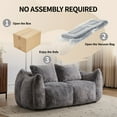 thumbnail image 5 of Giant Bean Bag Chair, 75" Memory Foam Loveseat Sofa with Pillows, Grey, 5 of 7