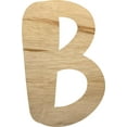 thumbnail image 1 of Wood Letter Craft Blank, Unpainted 6'' tall Wooden Letter B, Bright Orchid Font, 1 of 3