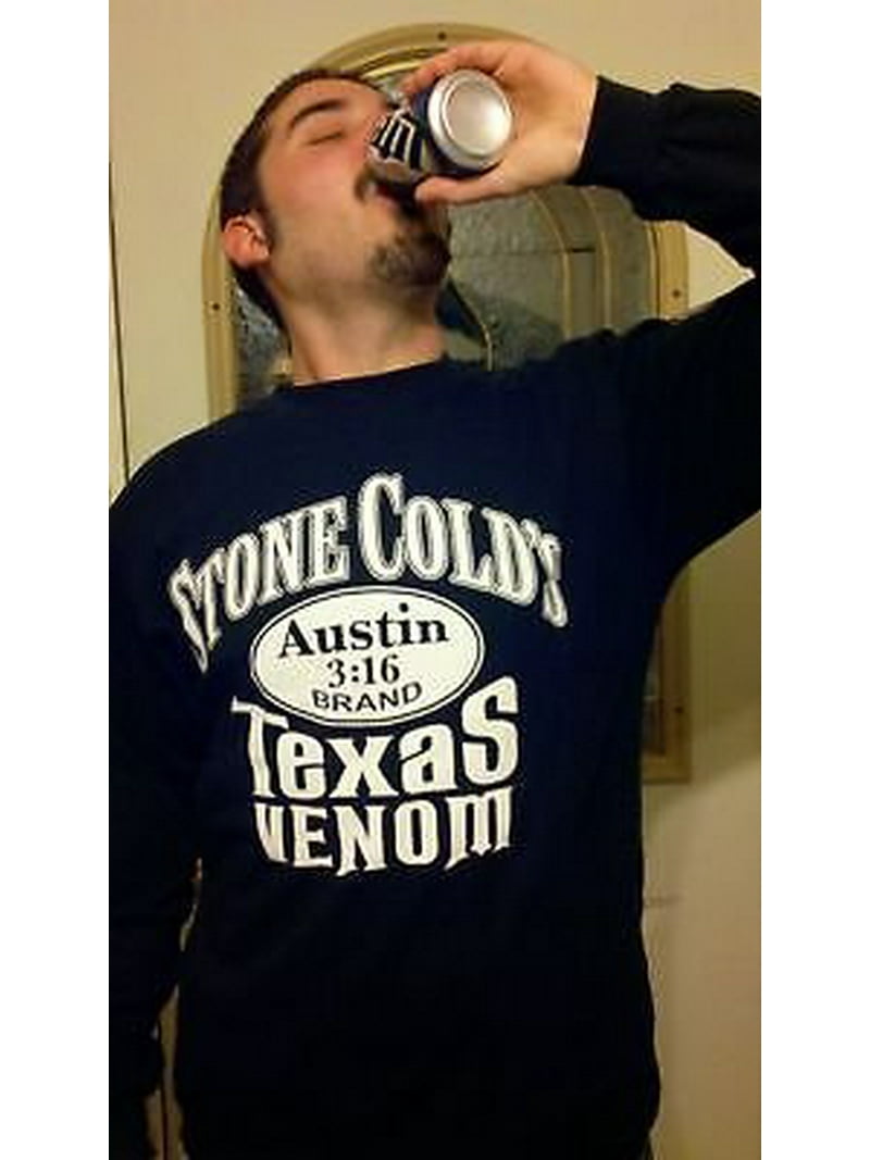 WWE Stone Cold Steve Austin 101 Proof Texas Venom Long Sleeve Mens
