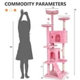 thumbnail image 7 of YRLLENSDAN 70 inch Tall Cat Tree Tower for Indoor Cats, Large Cat Tower with Scratching Post, Cat Climbing Tower with Cat Tree House, Sturdy Cat Condo, Pink, 7 of 7