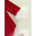 thumbnail image 5 of Jxzom Infant Baby Girls Christmas Clothes Set Furry Trim Off Shoulder Long Sleeve Romper + Leg Warmers Velvet Outfits, 5 of 7