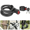 thumbnail image 4 of Dioche Bicycle Lock, Bike Steel Cable Anti-theft With Mounting Rack Key For Bike Riding For Road Bike For Mountain Bicycle For Outdoor Cycling, 4 of 8