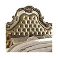 thumbnail image 3 of Benzara Solid Wood California King Size Bed with Claw Poster Legs in Gold, 3 of 5