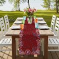 thumbnail image 4 of Table Runners 90 Inches Long Dress Scarves, Independence Day Farmhouse Coffee/Dining/Kitchen Table Runner for Living Room, Red Fireworks Blue Stars Sparklers US Flag 13x90 Inch, 4 of 9