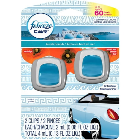 febreze greek seaside car freshener 2ct