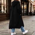 thumbnail image 5 of BLVB Girls Zip up Hoodies Oversized Long Tunic Sweatshirts Casual Long Sleeve Fall Trendy Hoodie Jacket Coat(Black,4-5 Years), 5 of 7