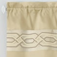 thumbnail image 2 of Achim Paige Rod Pocket Light Filtering Tier and Valance Curtain Set, Tan, 55" x 36", 2 of 5