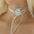 thumbnail image 2 of Unique Bargains 1 Pc Choker Necklace Delicate Flowers Bandages Wrap Around Wrist Bracelet Beige, Blue, 2 of 6