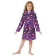 thumbnail image 6 of FORMRS Niños Bathrobe Unisex Hooded Robe Soft Plush Pajamas Sleepwear, Size 7-9T, Love in The Clouds, 6 of 7