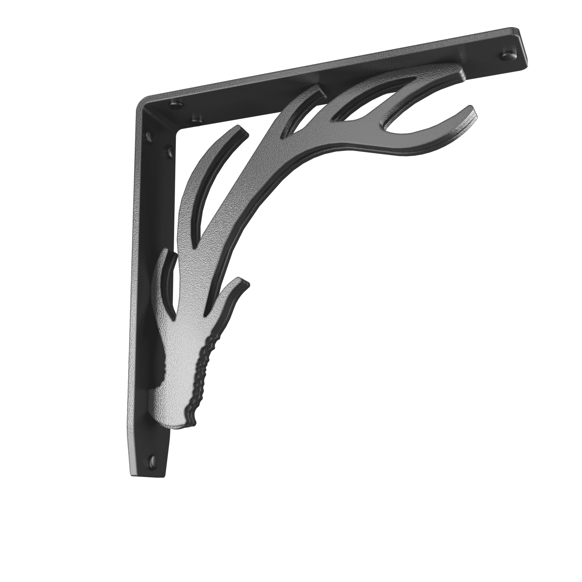 ELK LODGE HEAVY DUTY STEEL FIREPLACE MANTEL BRACKETS, FLOATING SHELF