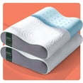 thumbnail image 1 of Almohada Dreamlab Neck+ Soporte Cervical 2 Pack Memory Foam con Gel Hipoalergénica Tamaño Estándar, 1 of 6