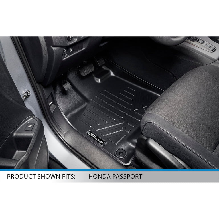 Smartliner Custom All Weather 1st/2nd Row Floor Mat Grey for 2016-21 Honda Pilot