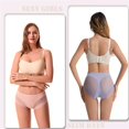 thumbnail image 4 of WZXFASHION Lot de 4 pour Femmes Culottes Compression sous-Vêtements Rehausse-Fesses Gaine Culottes pour Femmes Kaki TTTG, 4 of 8